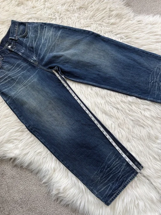 Acne Studios 2023M FN Dark Blue Washed Baggy-Fit and Wide-leg Jeans Size 44 - Picture 16 of 16